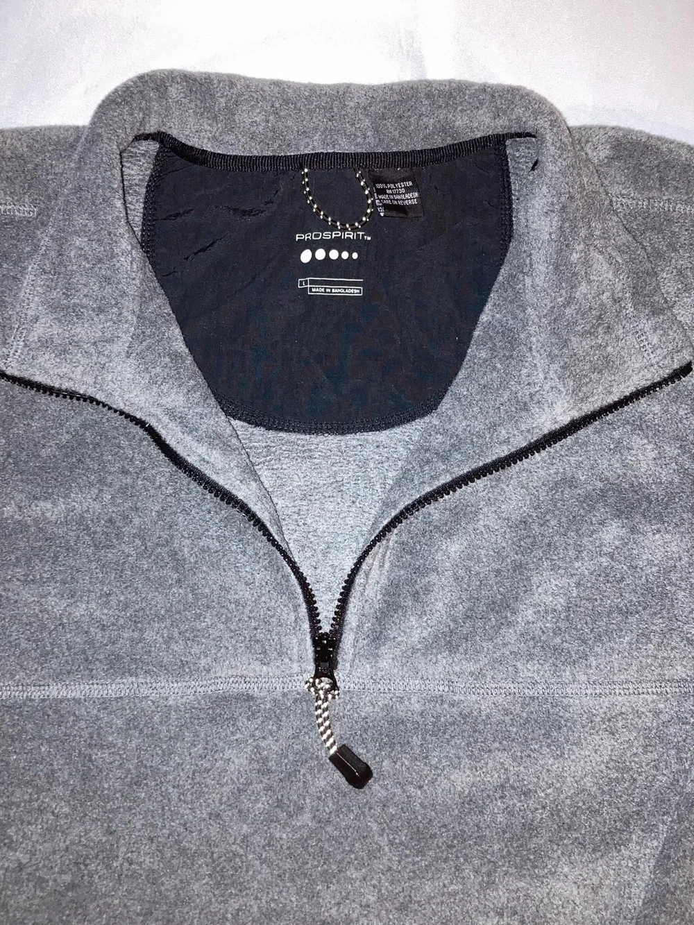 Prospirit Dark Gray Half-Zip Fleece Pullover
